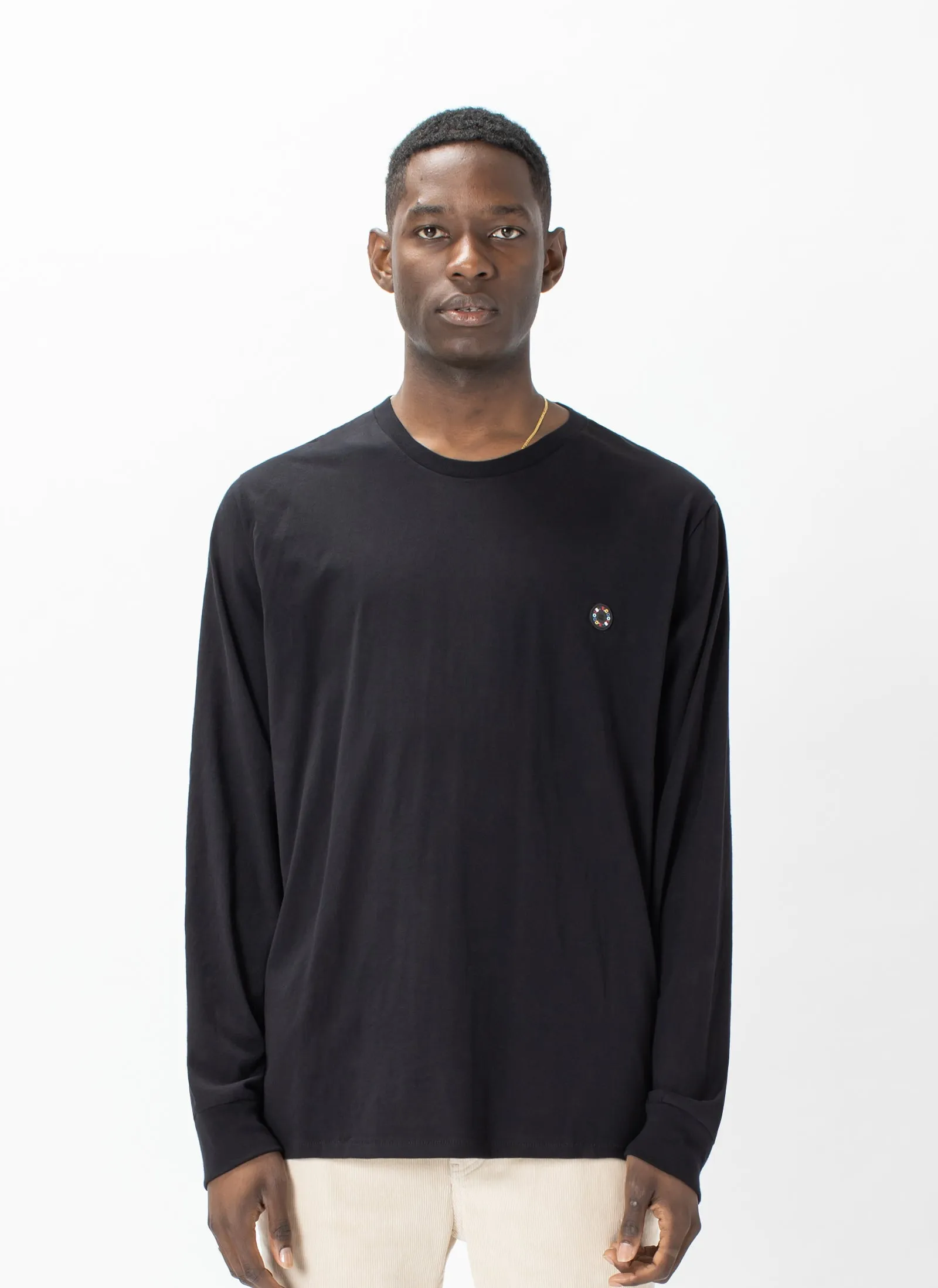 Badge LS Tee Black