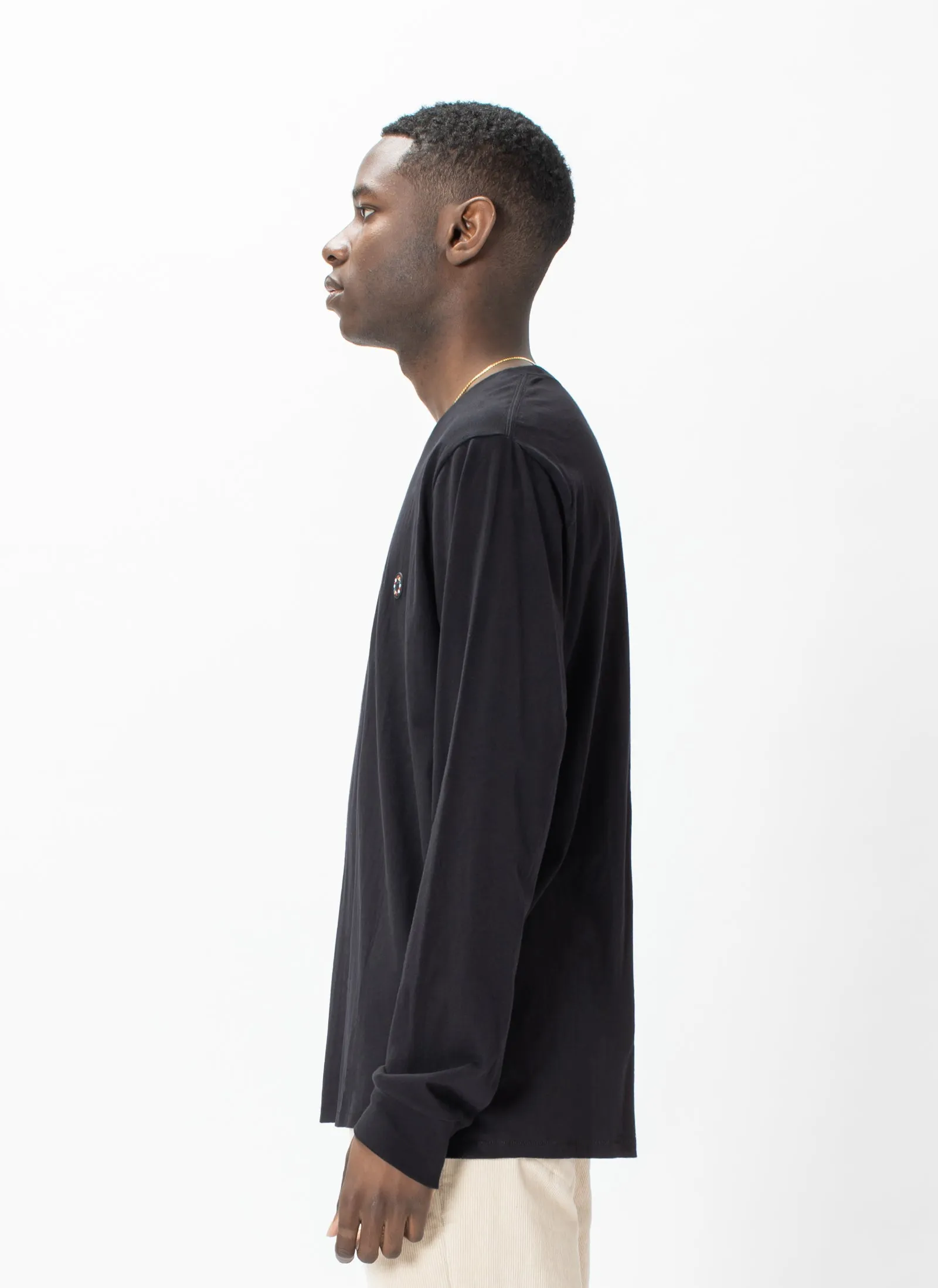 Badge LS Tee Black