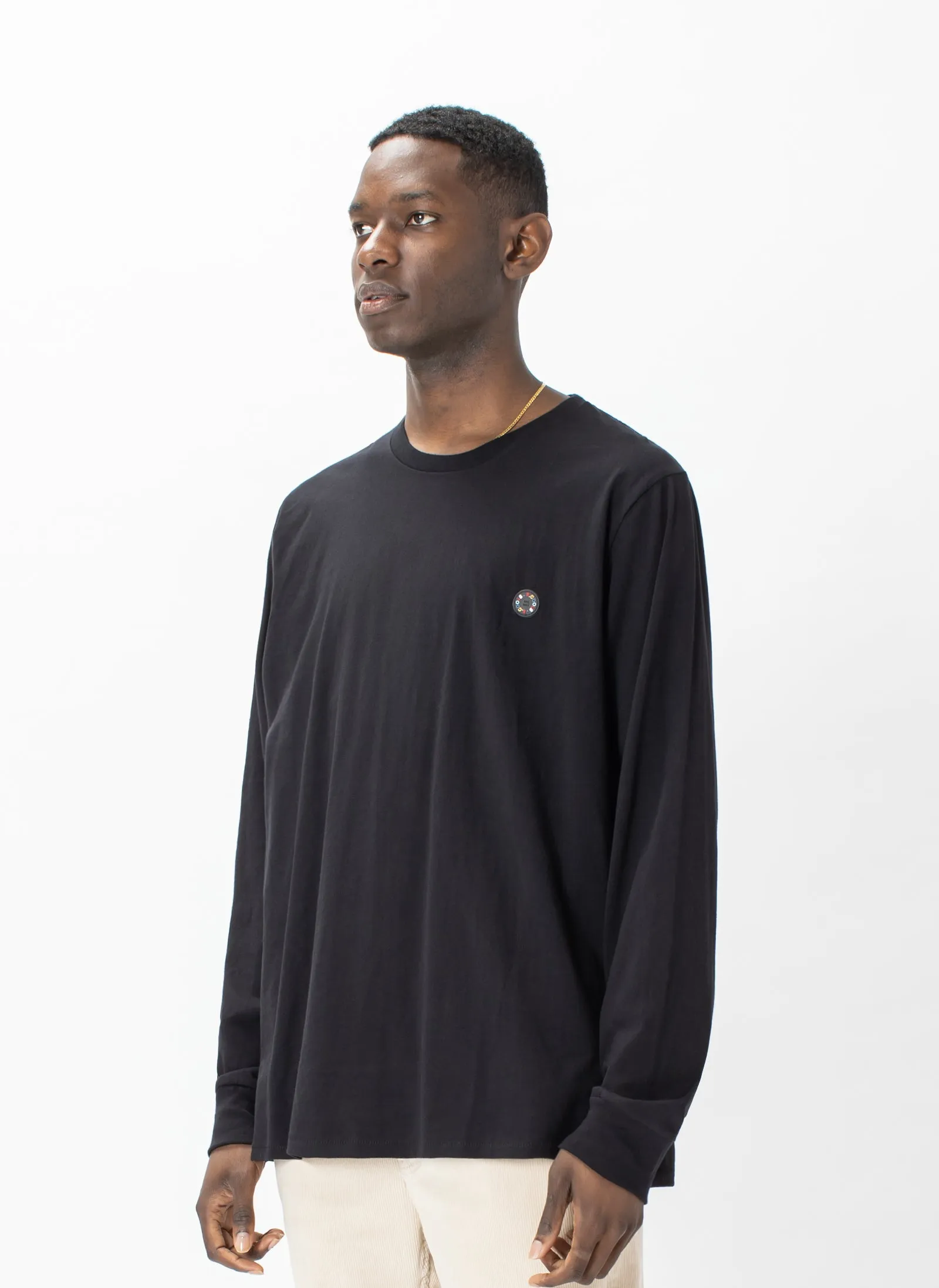 Badge LS Tee Black