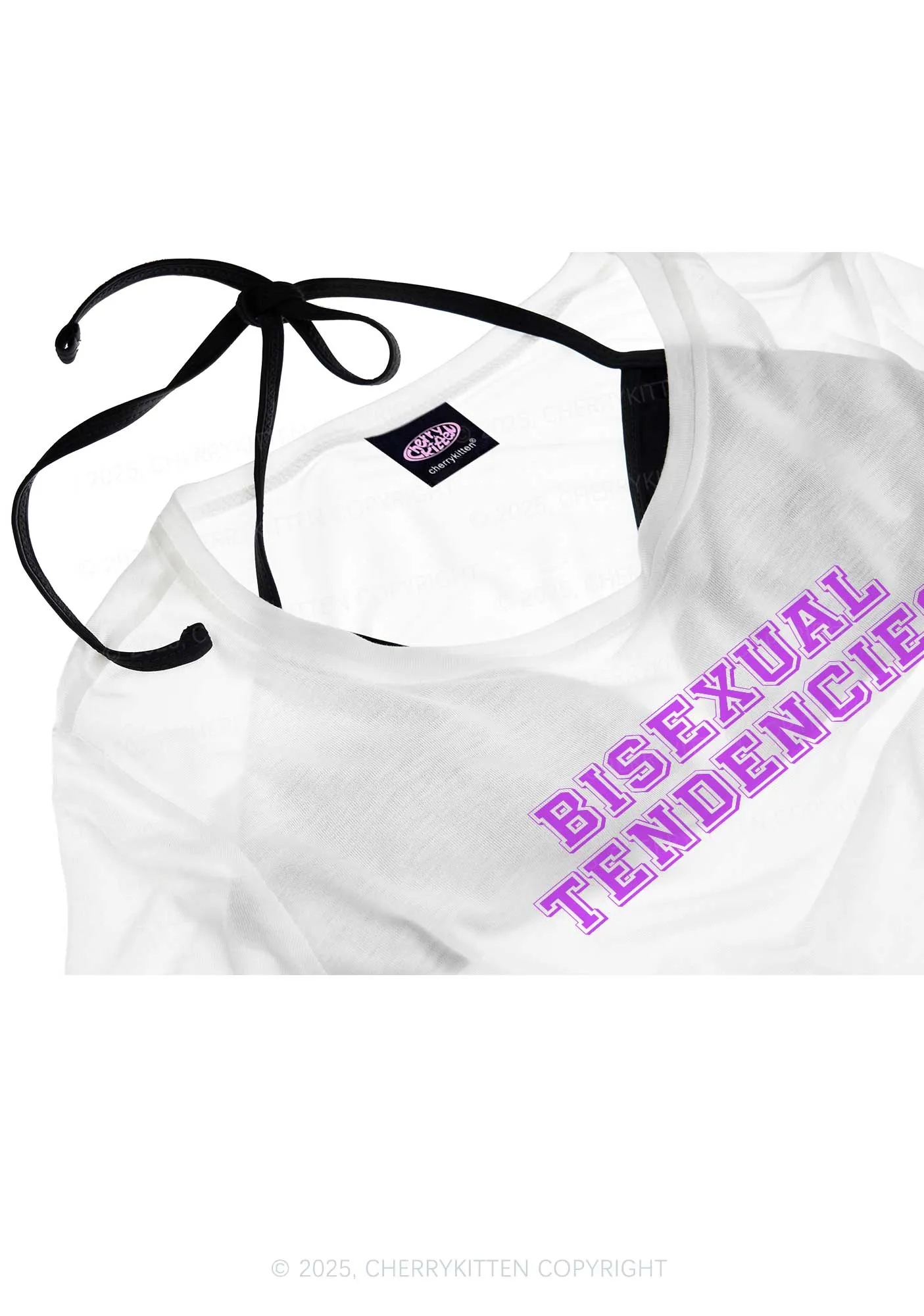 Bisexual Tendencies Pride Y2K Sheer Crop Tee Cherrykitten