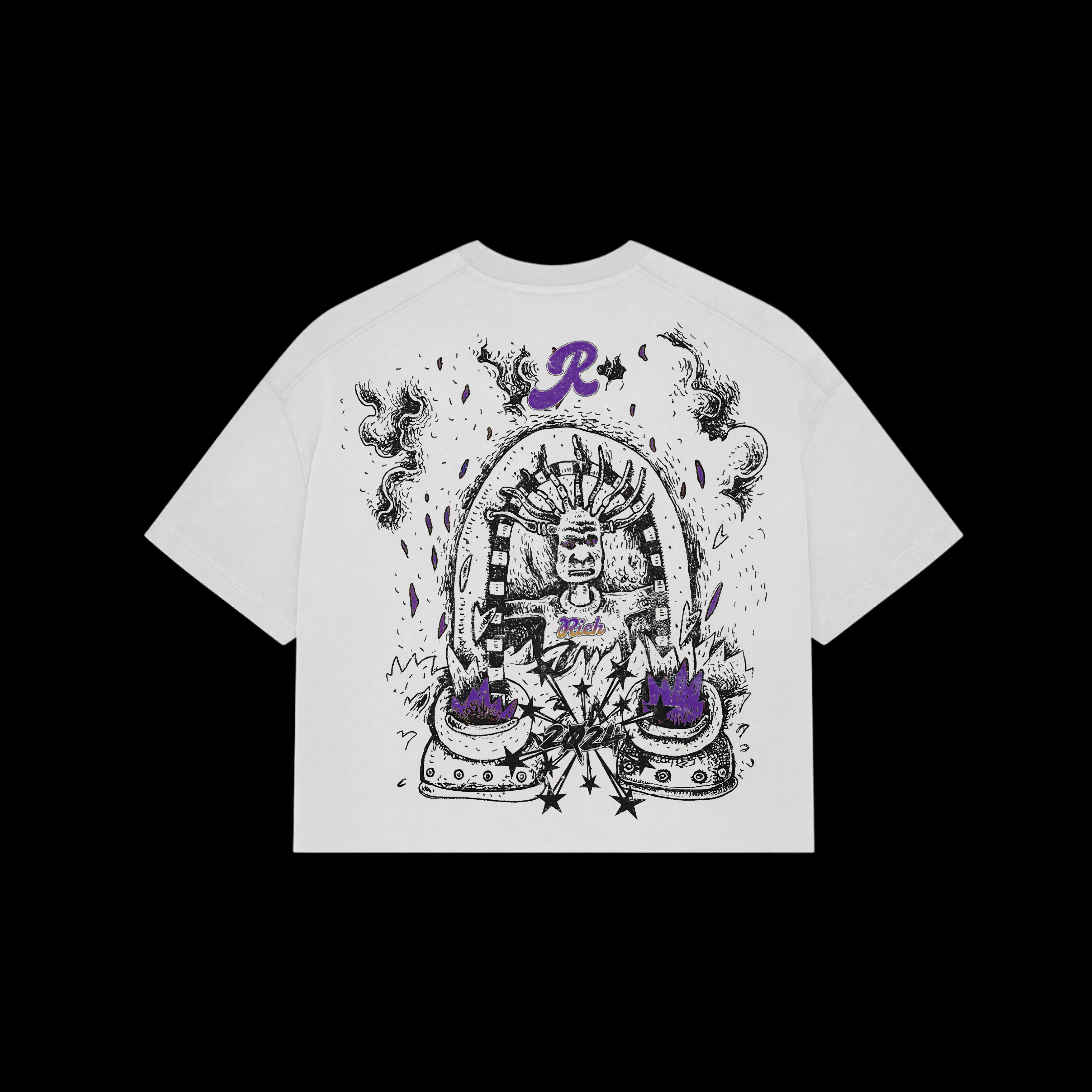 Blavra Demons In My Head Graphic Cropped T-Shirt