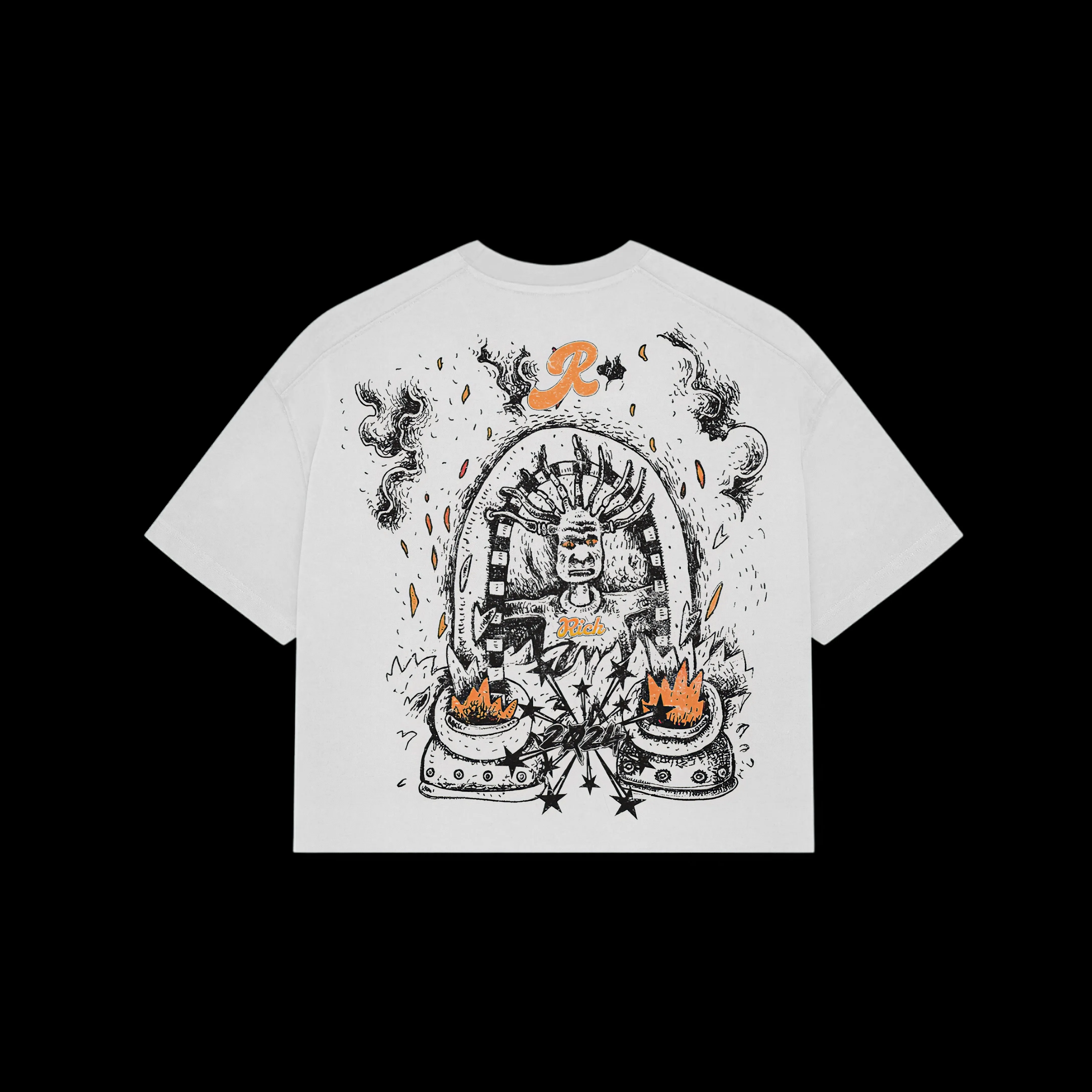 Blavra Demons In My Head Graphic Cropped T-Shirt