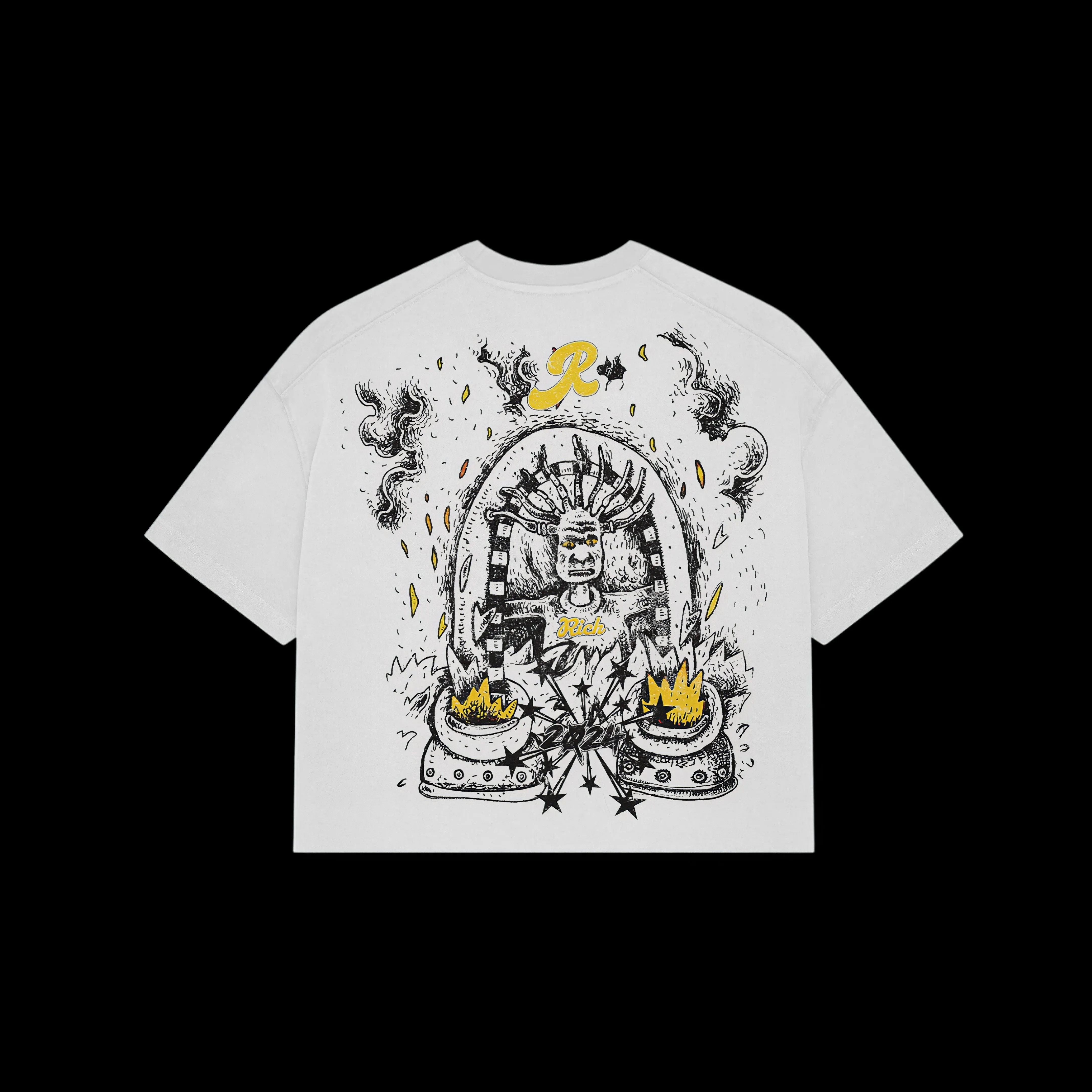 Blavra Demons In My Head Graphic Cropped T-Shirt