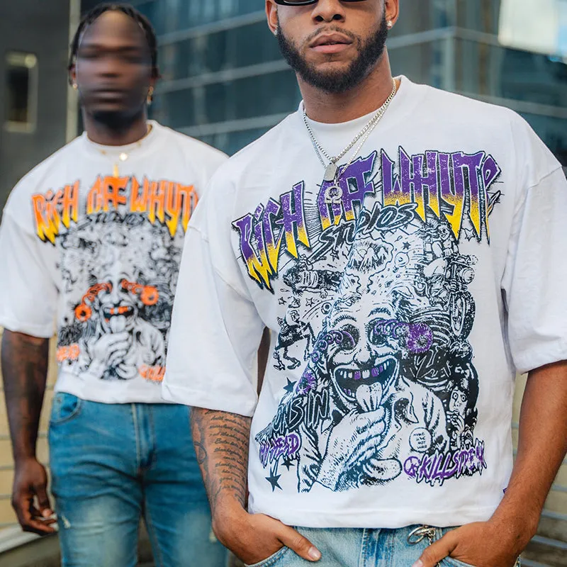 Blavra Demons In My Head Graphic Cropped T-Shirt