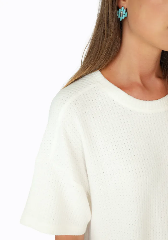 Brushed Waffle Lola Crew-