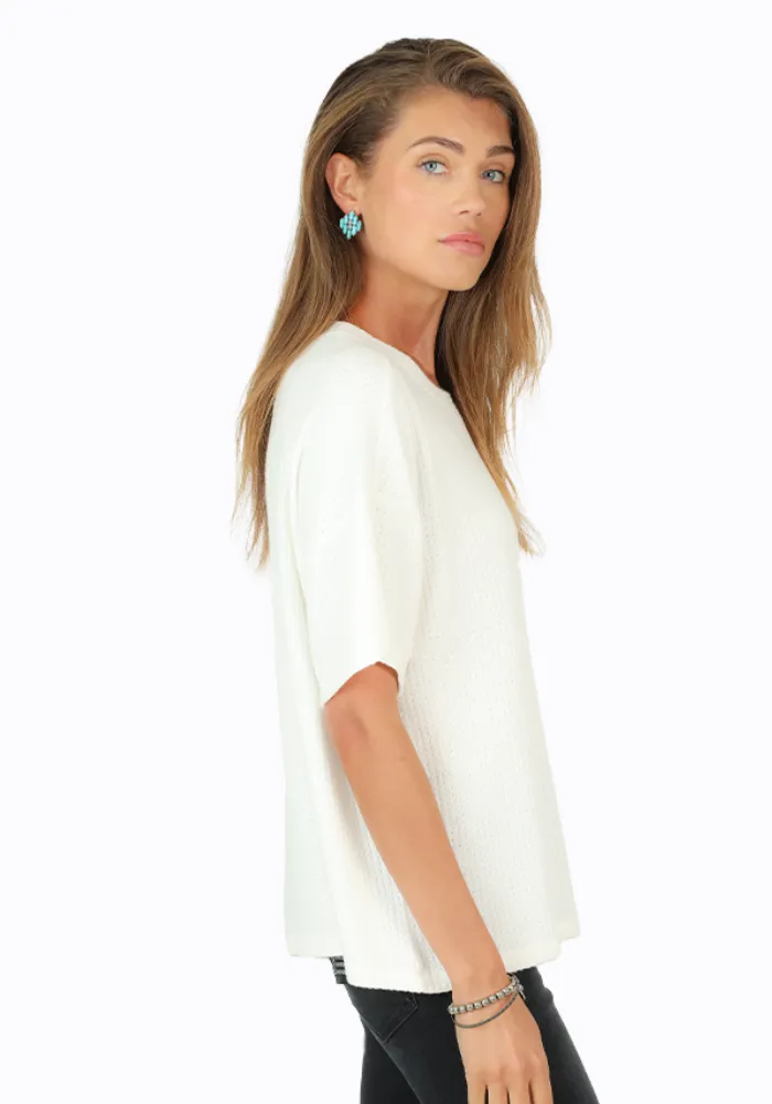 Brushed Waffle Lola Crew-
