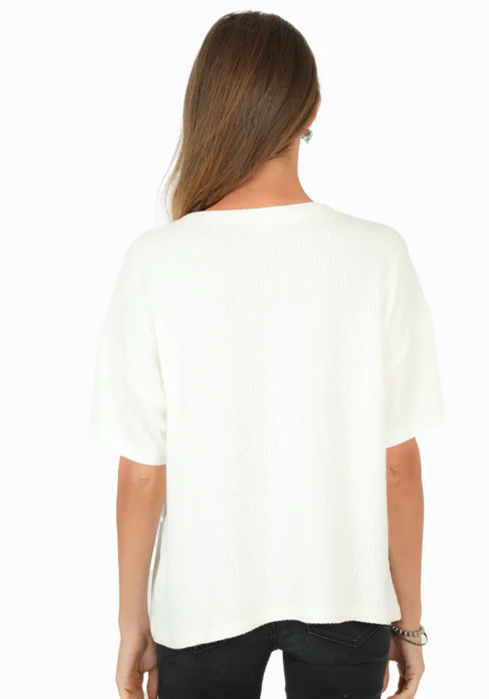 Brushed Waffle Lola Crew-