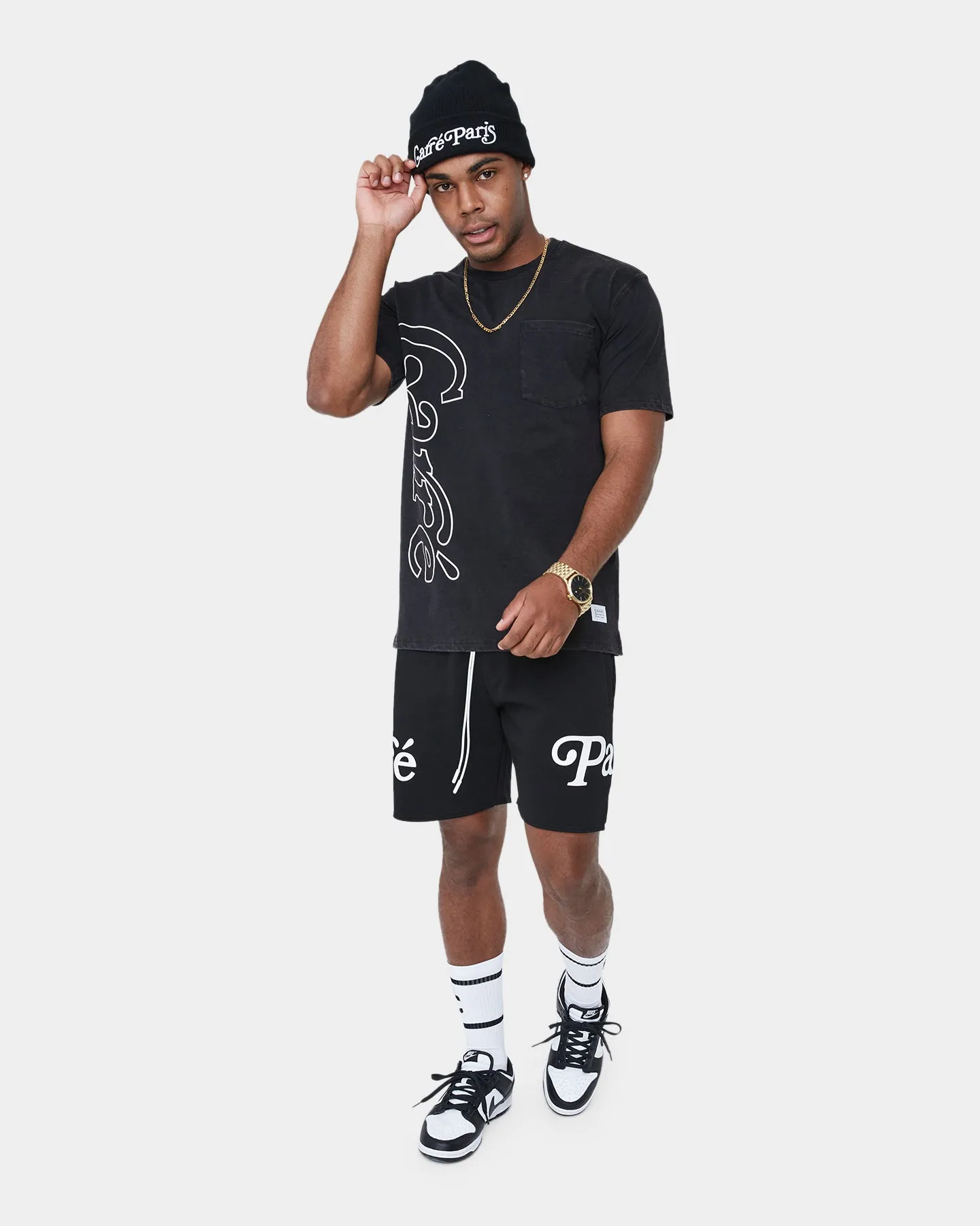 Carré Volle Pocket Short Sleeve T-Shirt Washed Black