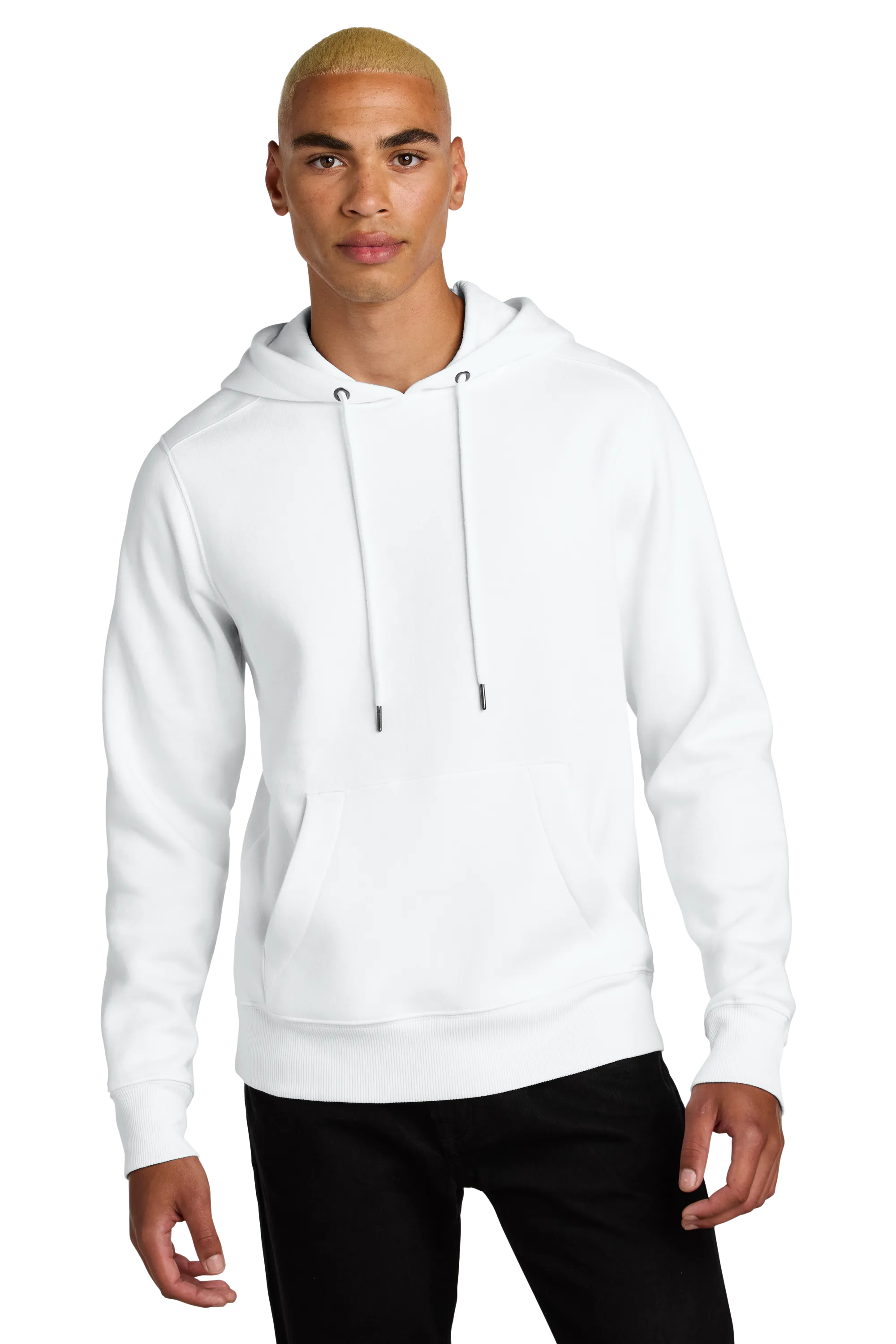 District Perfect Weight Fleece Hoodie - Bright White