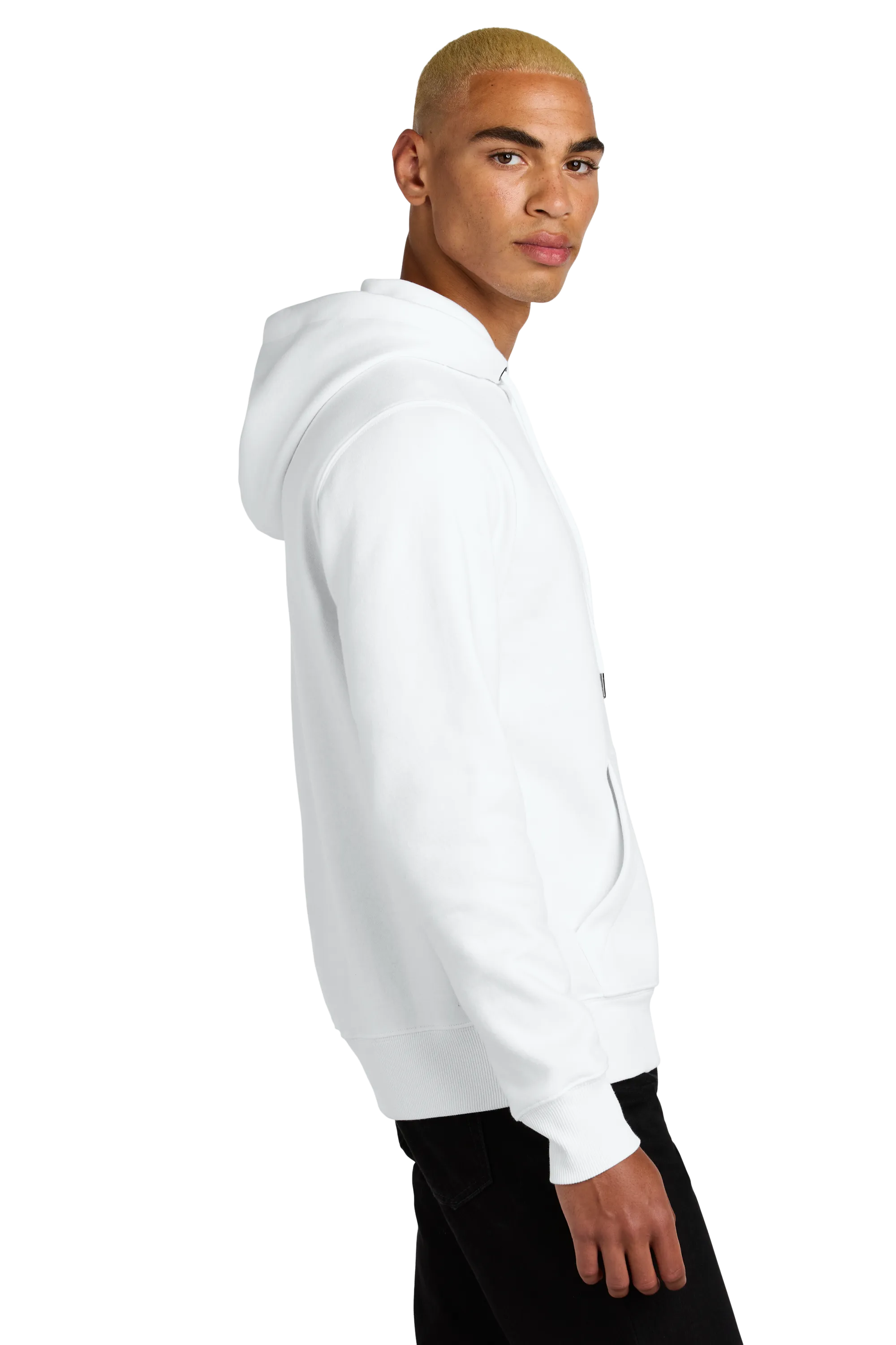 District Perfect Weight Fleece Hoodie - Bright White