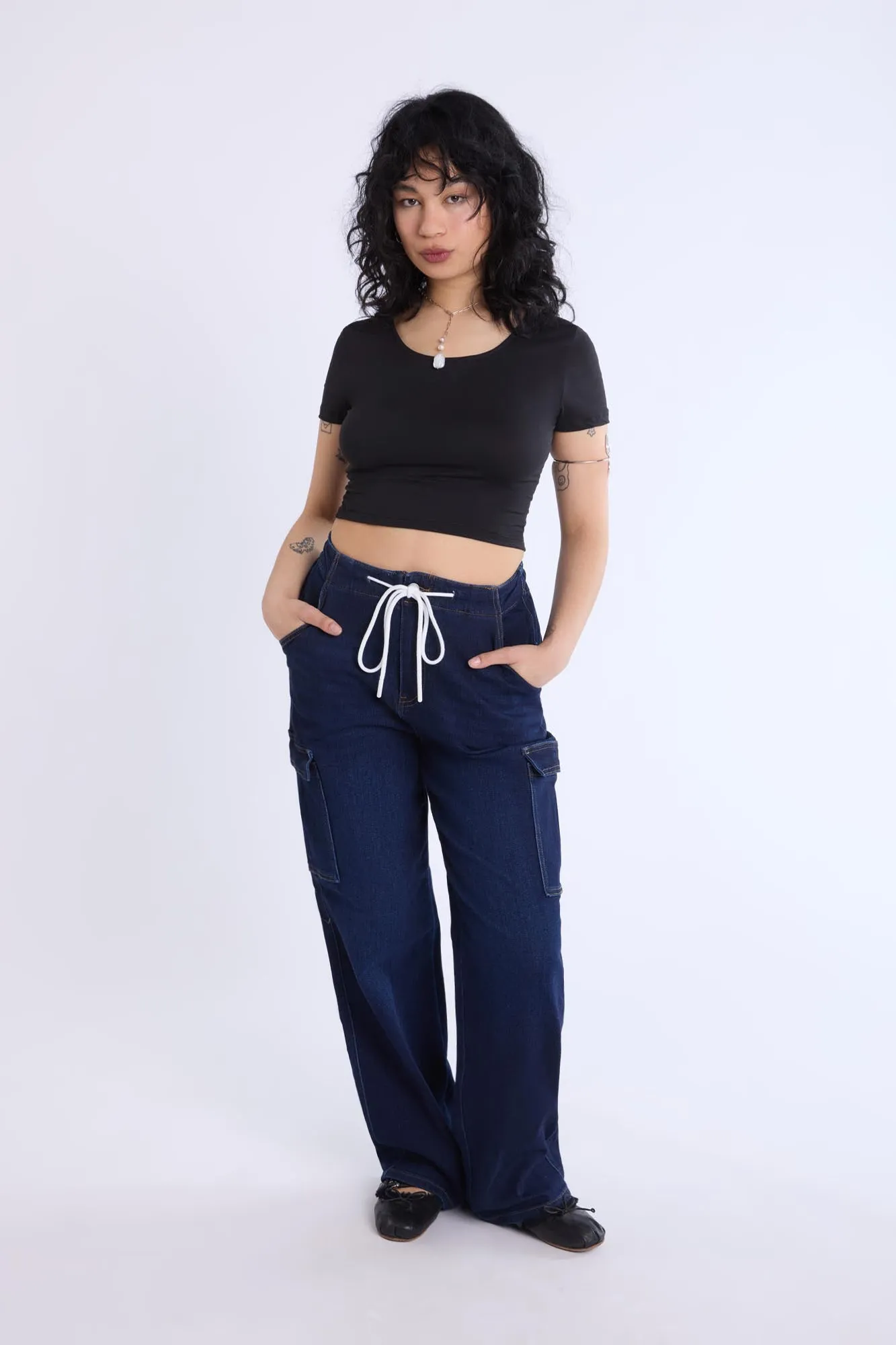 Double Ring Cropped Tee
