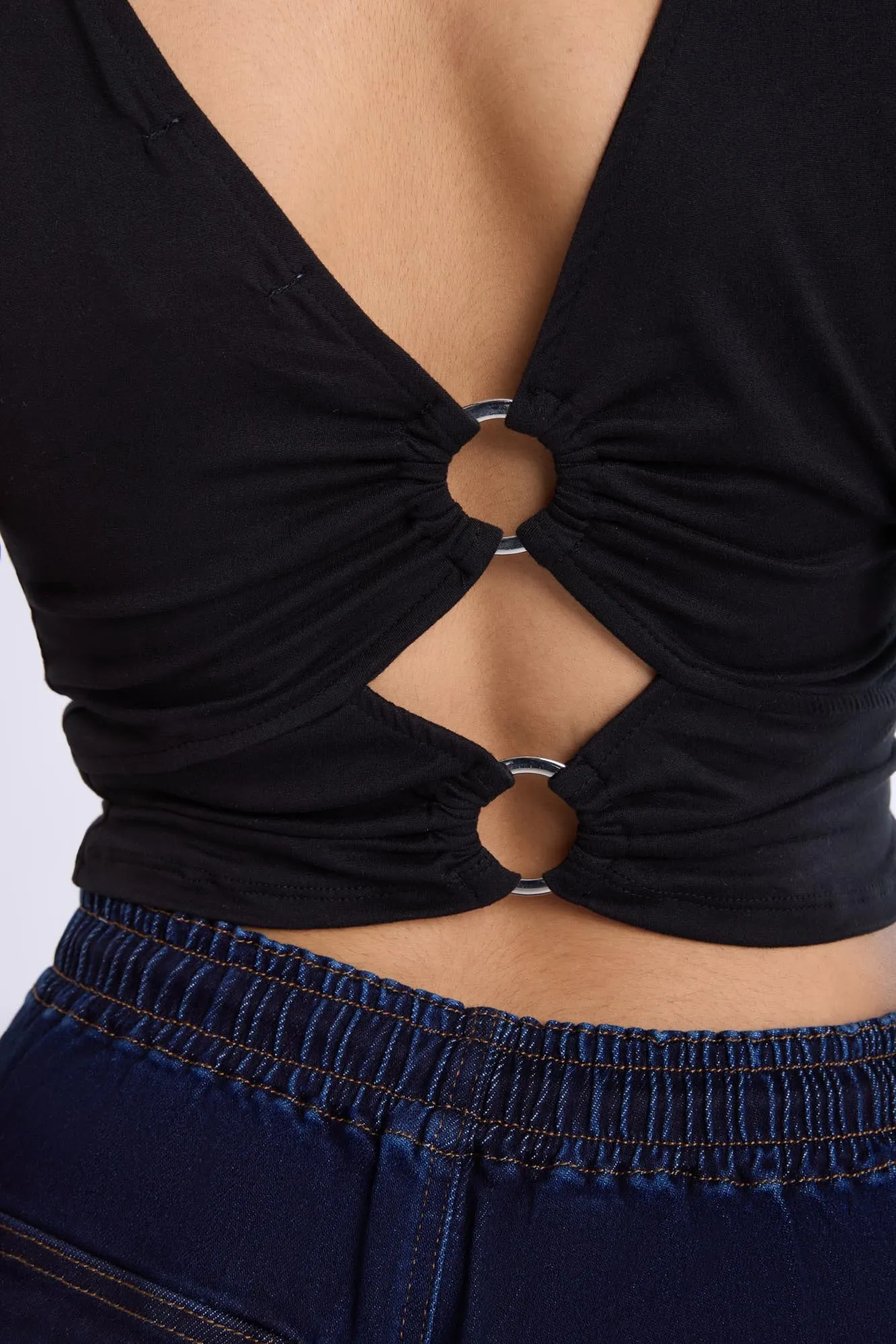 Double Ring Cropped Tee