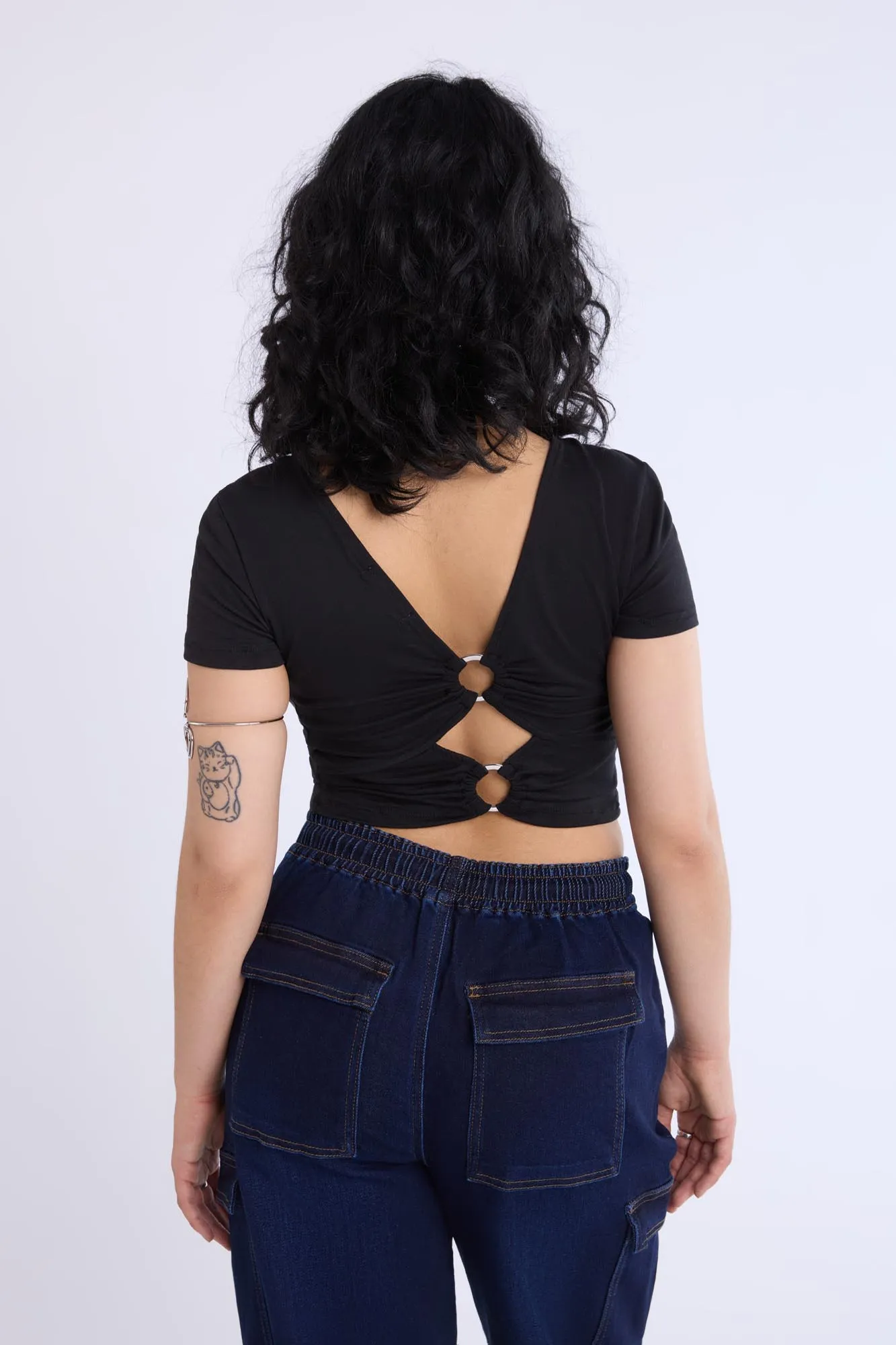 Double Ring Cropped Tee