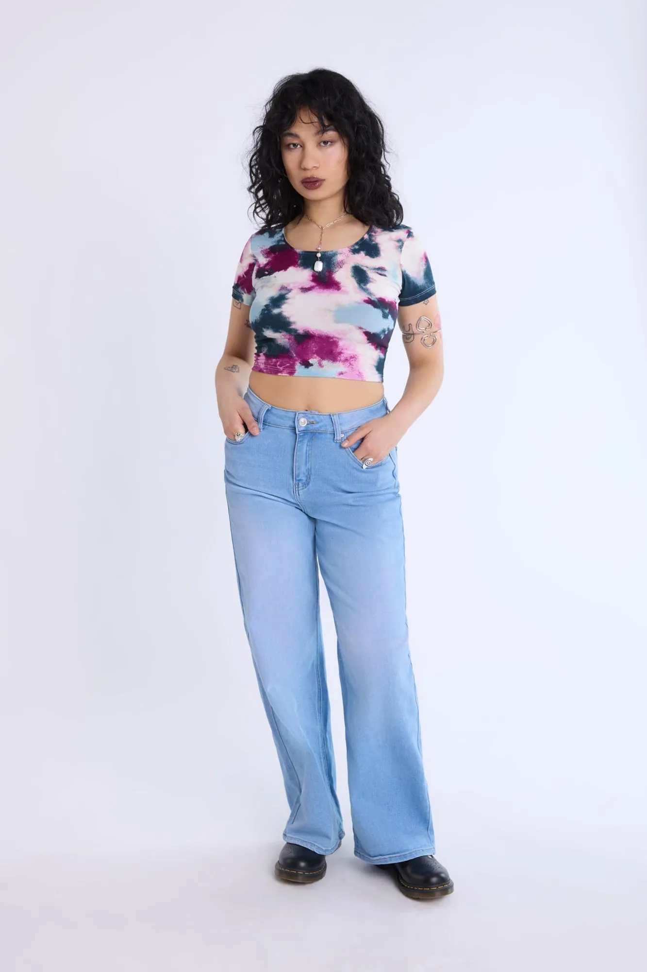 Double Ring Cropped Tee