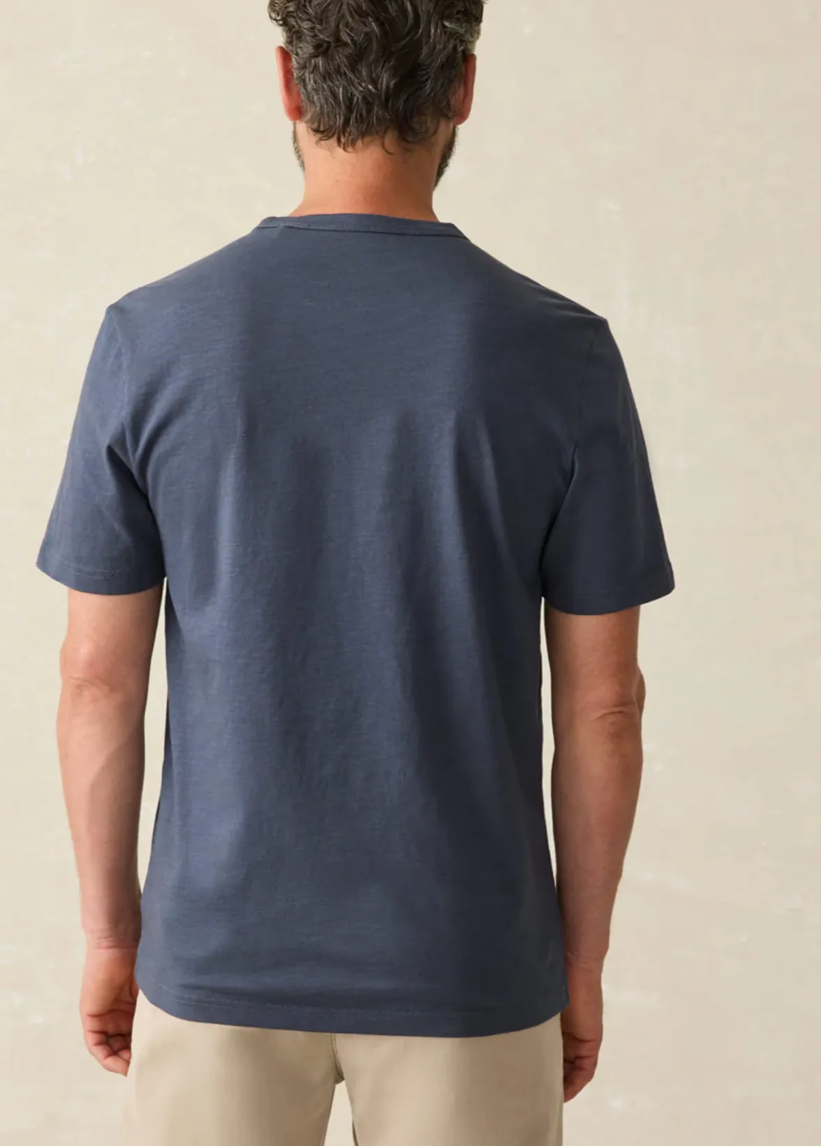 Faherty Men's Sunwashed Pocket Tee Navy