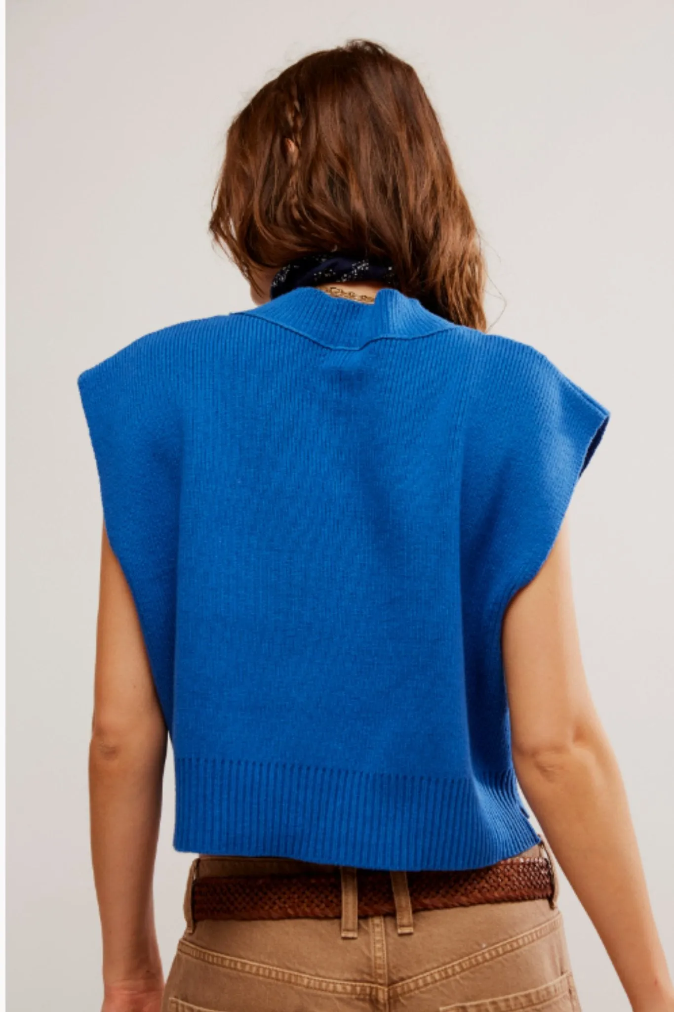 Free People: Easy Street Vest in Deja Blue
