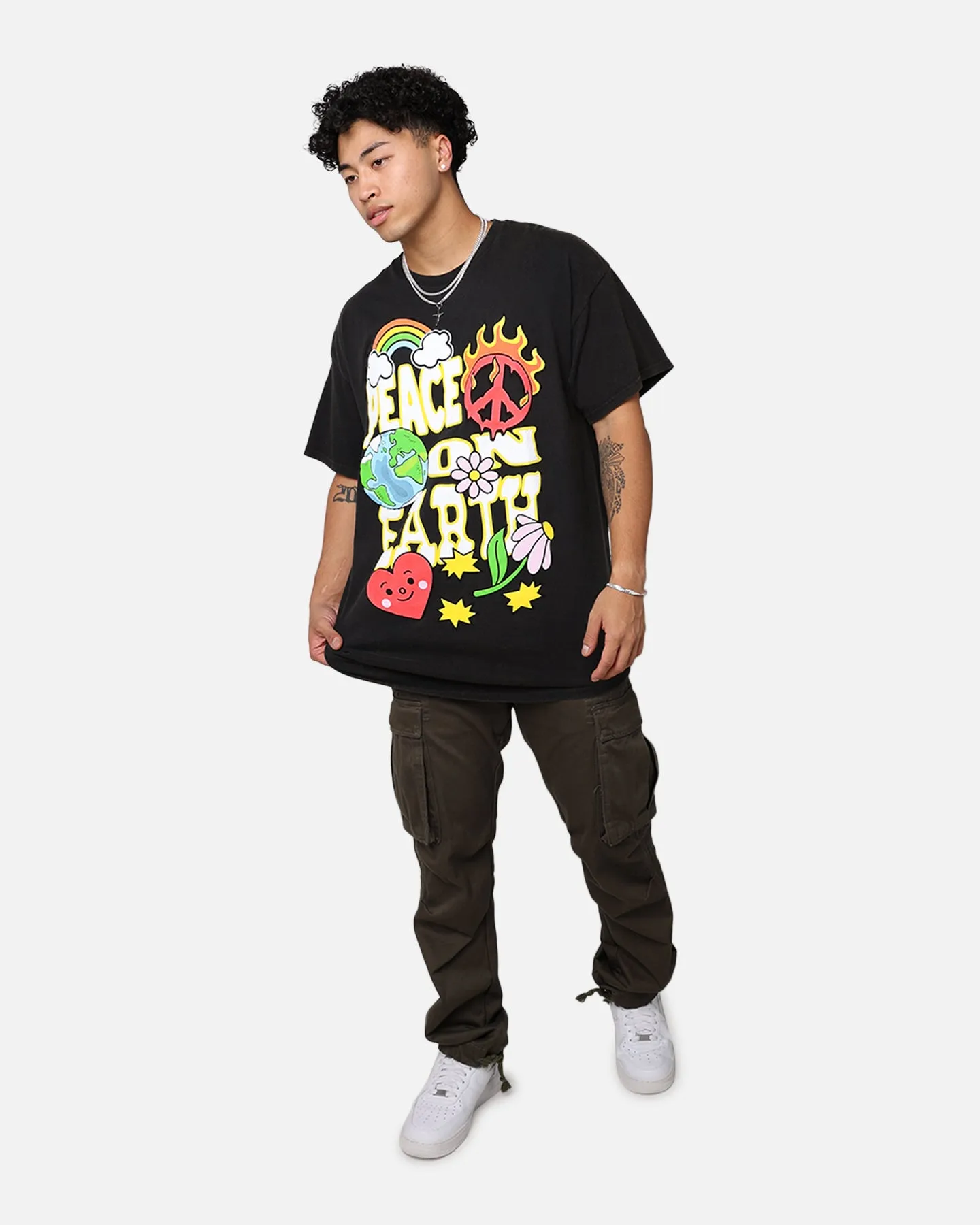 Goat Crew Peace On Earth T-Shirt Black