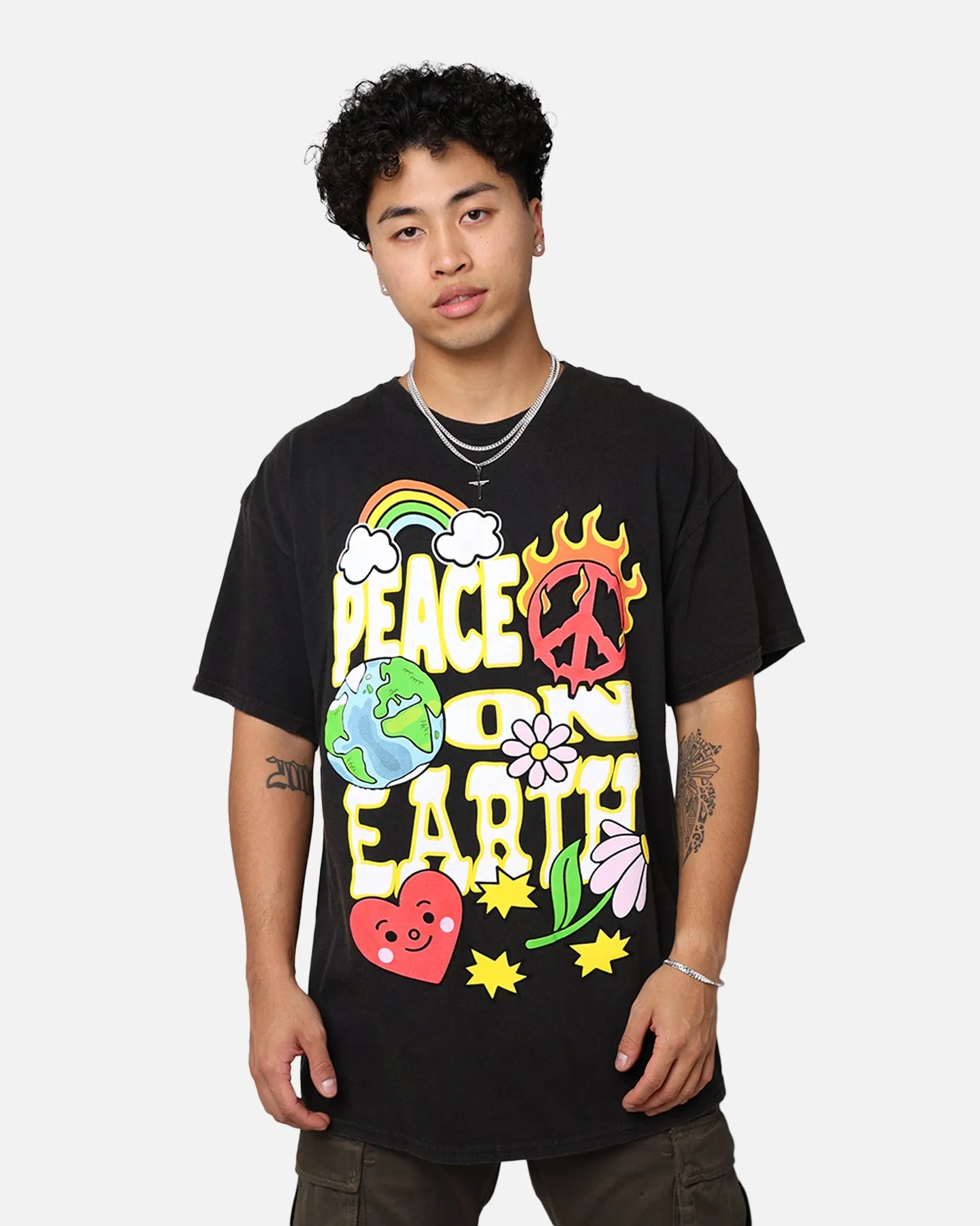 Goat Crew Peace On Earth T-Shirt Black