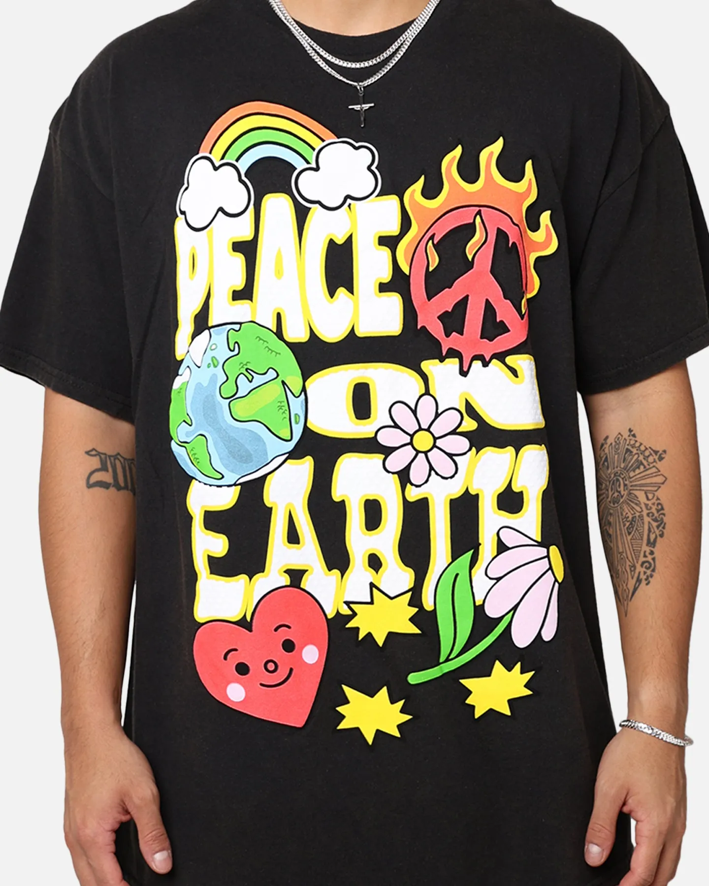 Goat Crew Peace On Earth T-Shirt Black