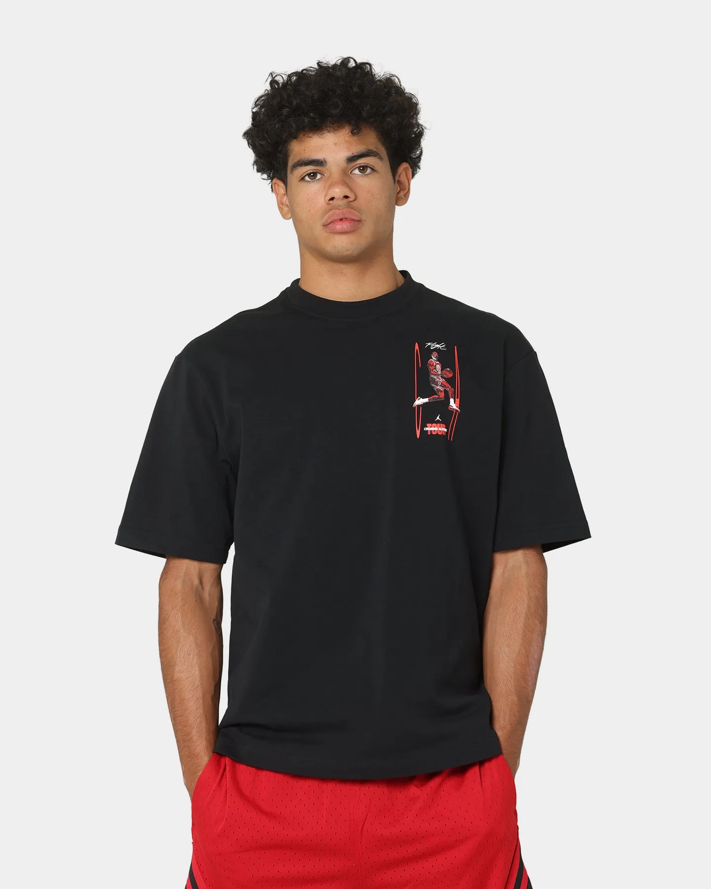 Jordan Flight Heritage '85 Short Sleeve Crewneck T-Shirt Black/Black