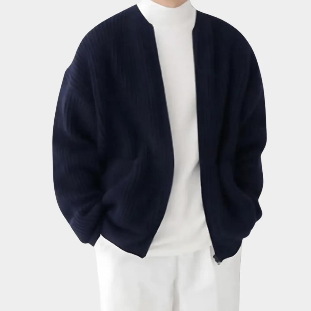 Men's Knit Cardigan  Warm Button-Up Sweater  Soft Cotton Blend  Vintage Style  Multiple Colours