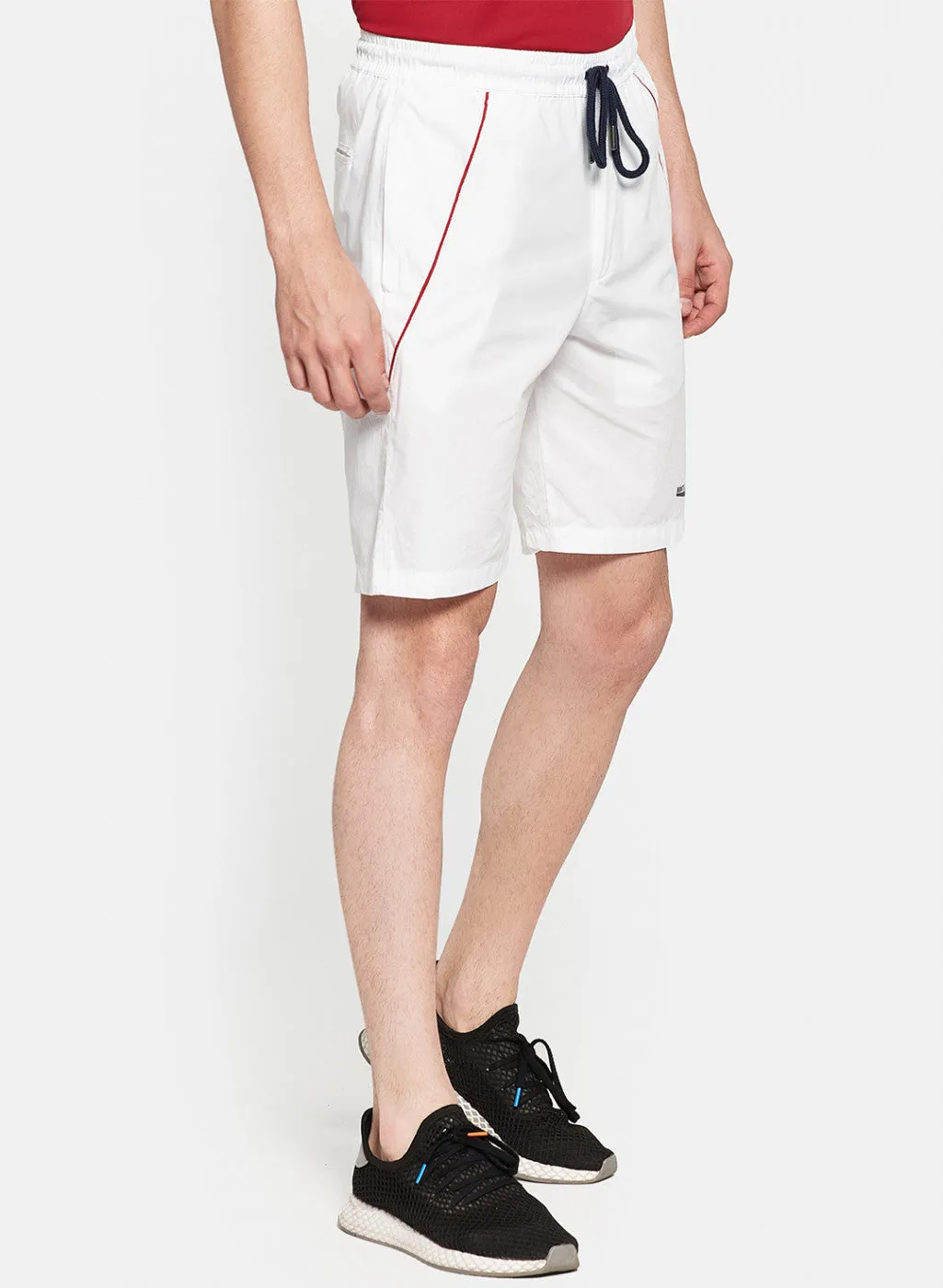 Mens White Plain Shorts