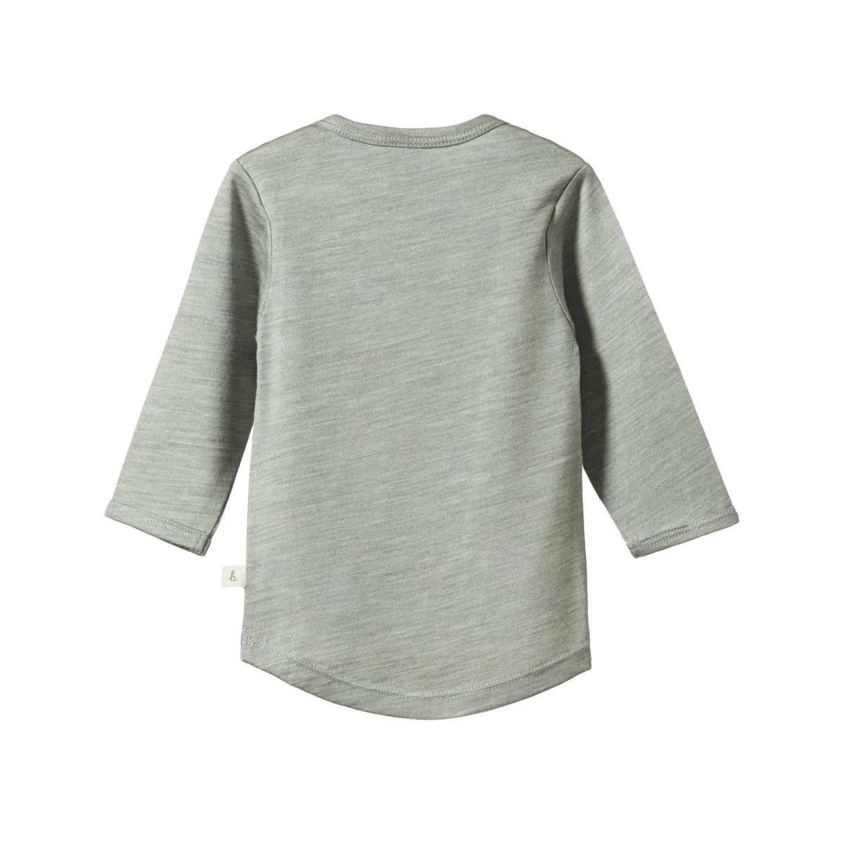 NATURE BABY - MERINO ESSENTIAL TEE: GREY MARLE