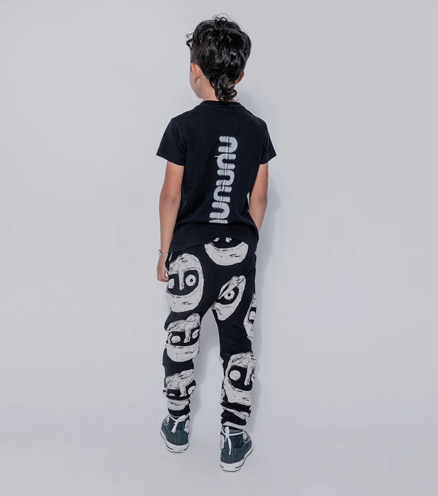 NUNUNU The Warriors Baggy Pants Black