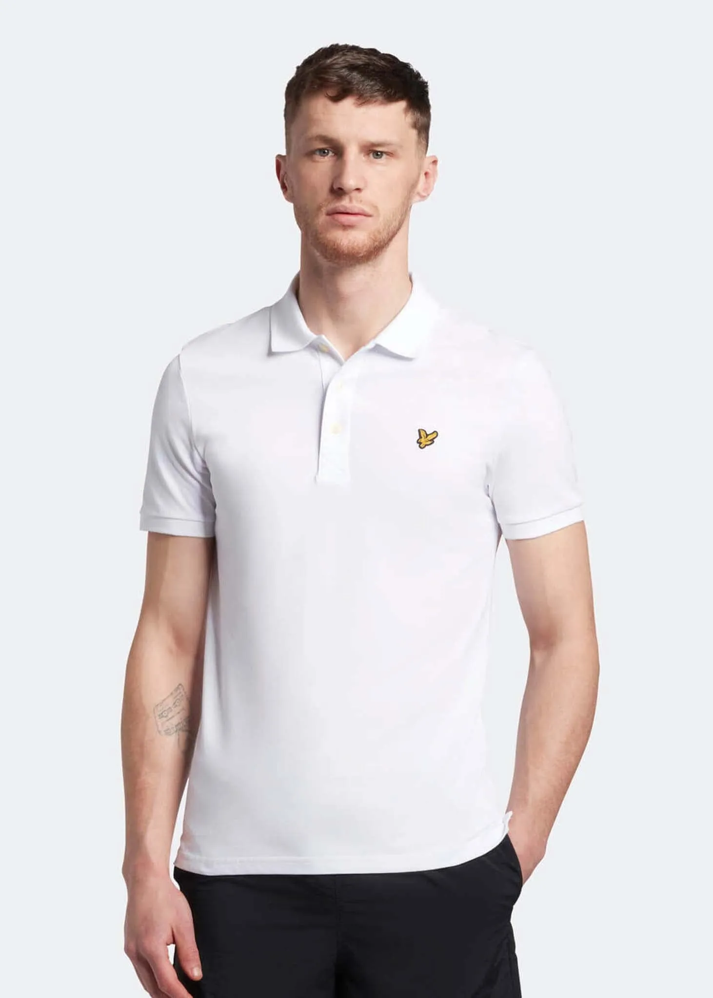Plain polo shirt - white