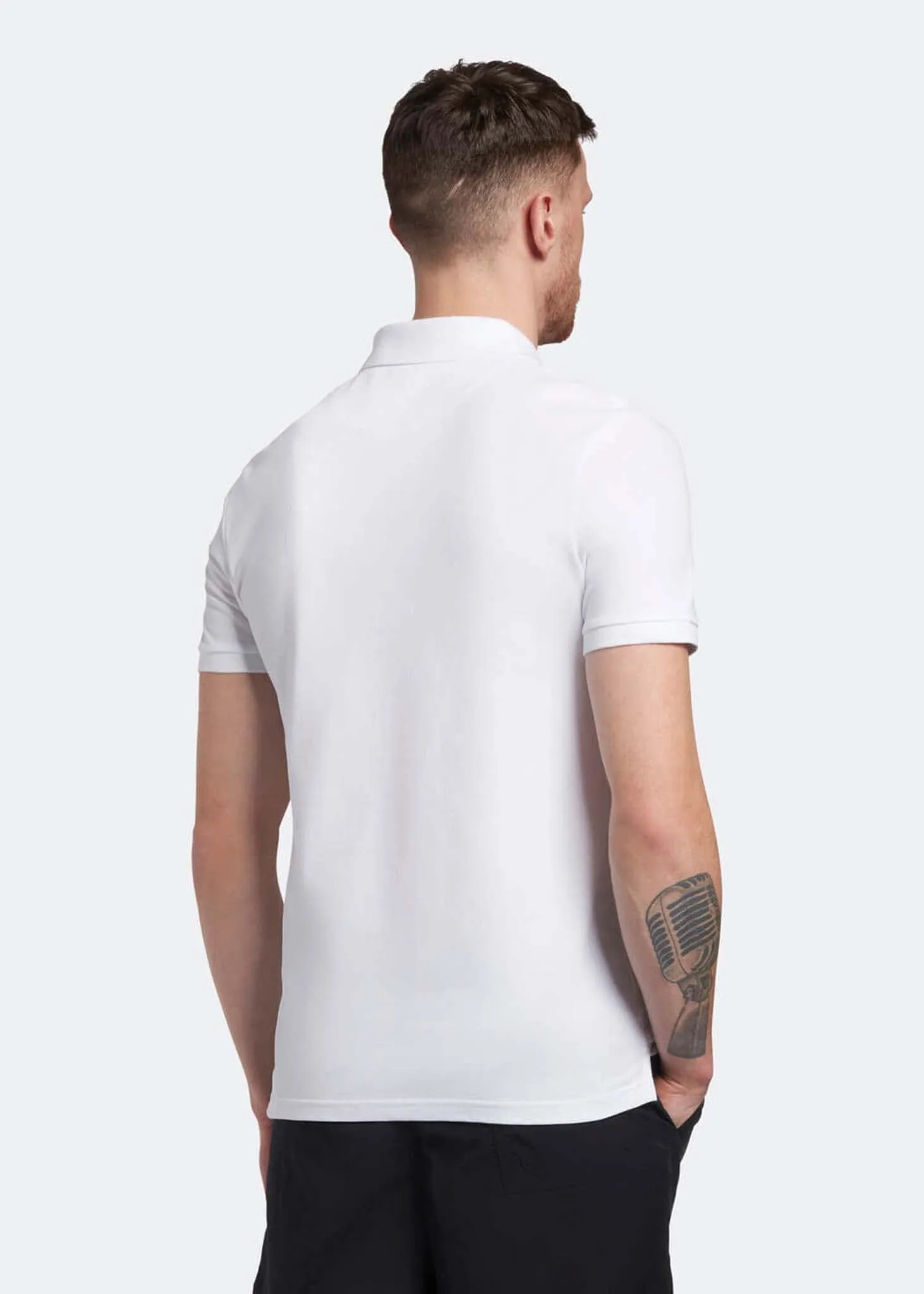 Plain polo shirt - white