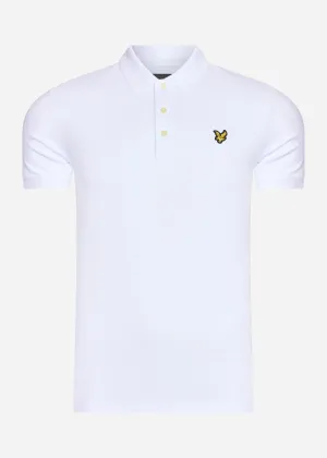 Plain polo shirt - white