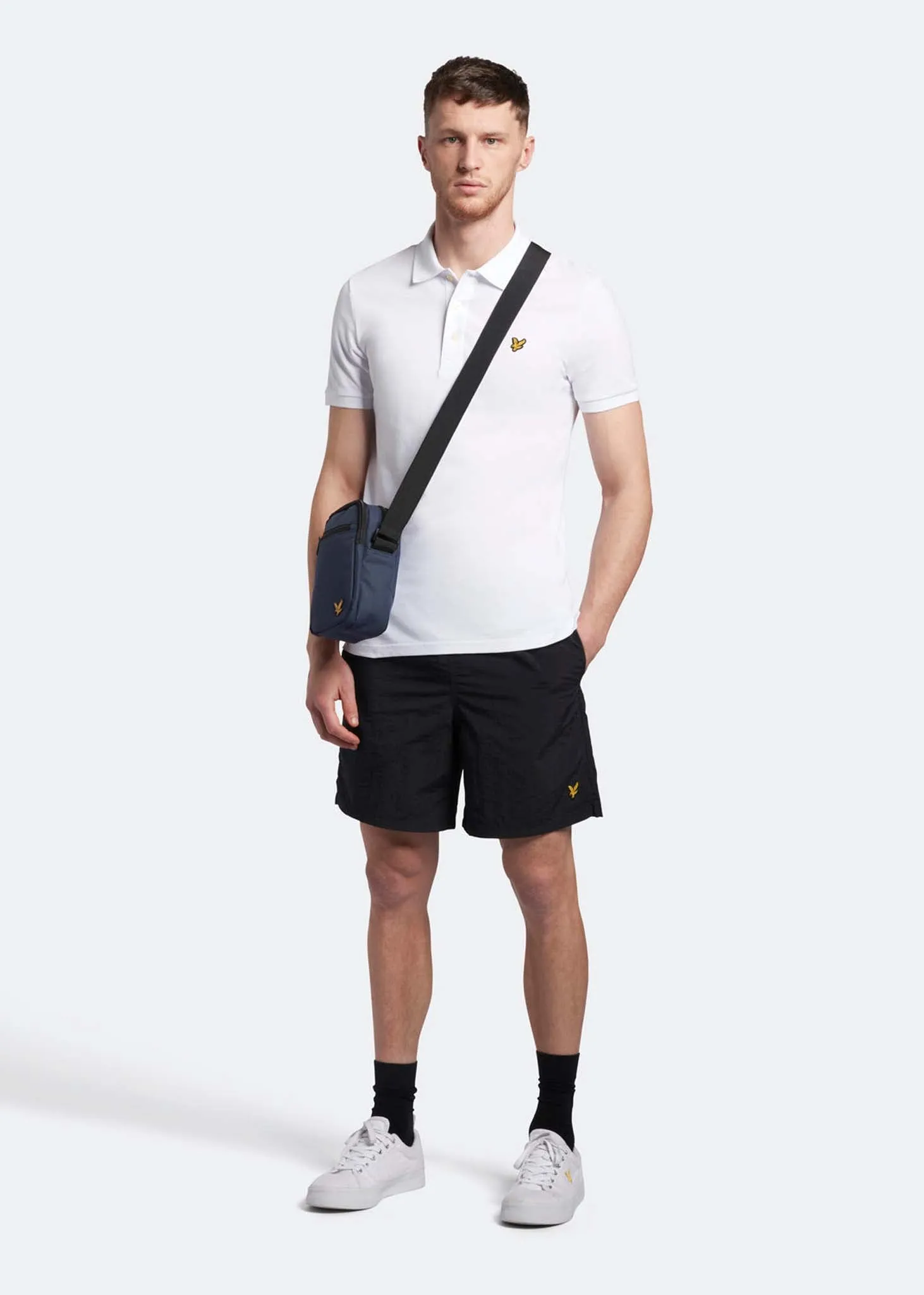 Plain polo shirt - white