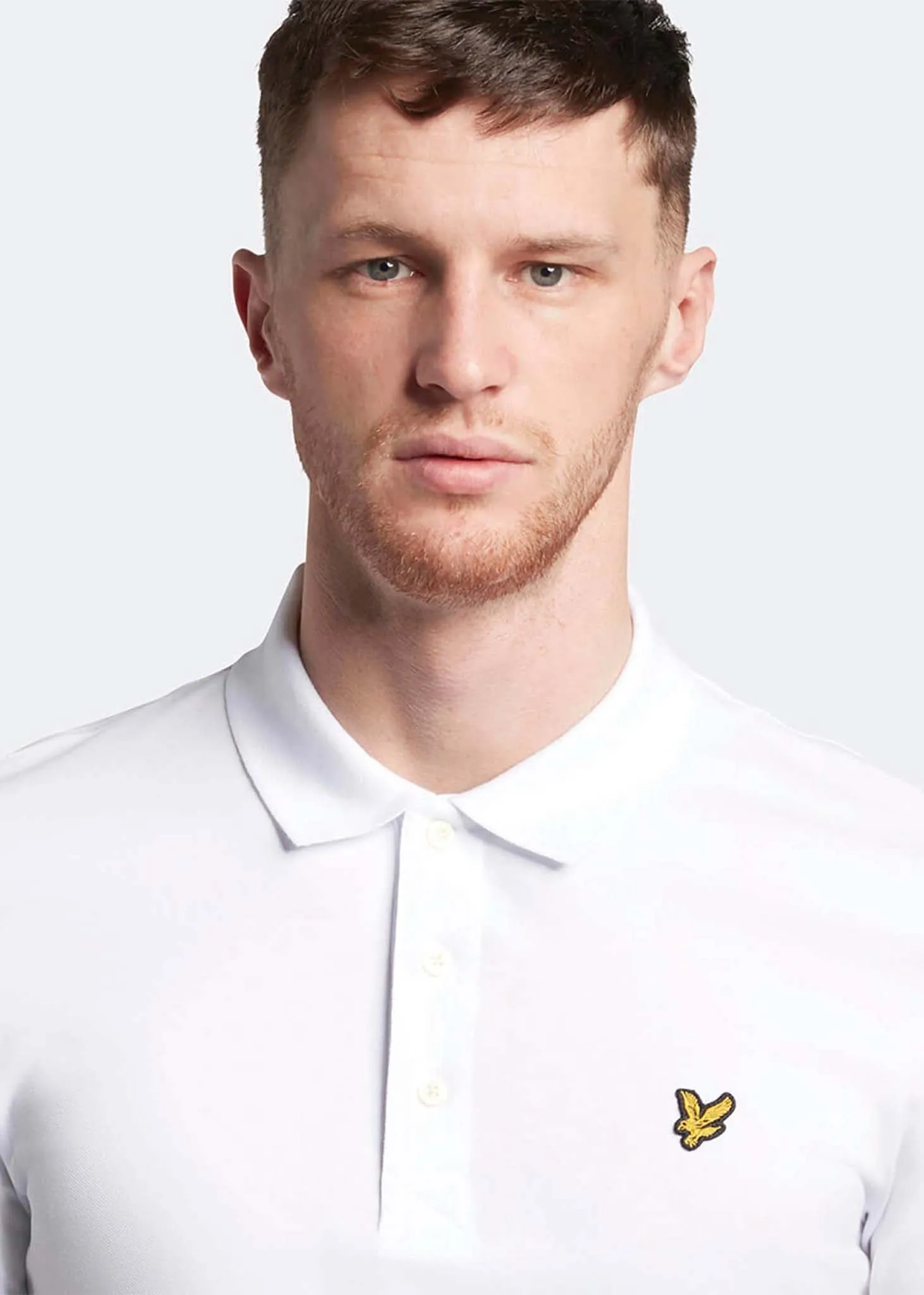 Plain polo shirt - white