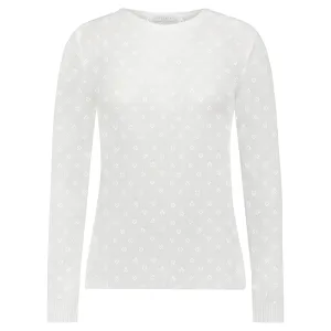 Polkadot RACHEL SLOUCHY Pearl White Vintage Hearts Pointelle -Restocked
