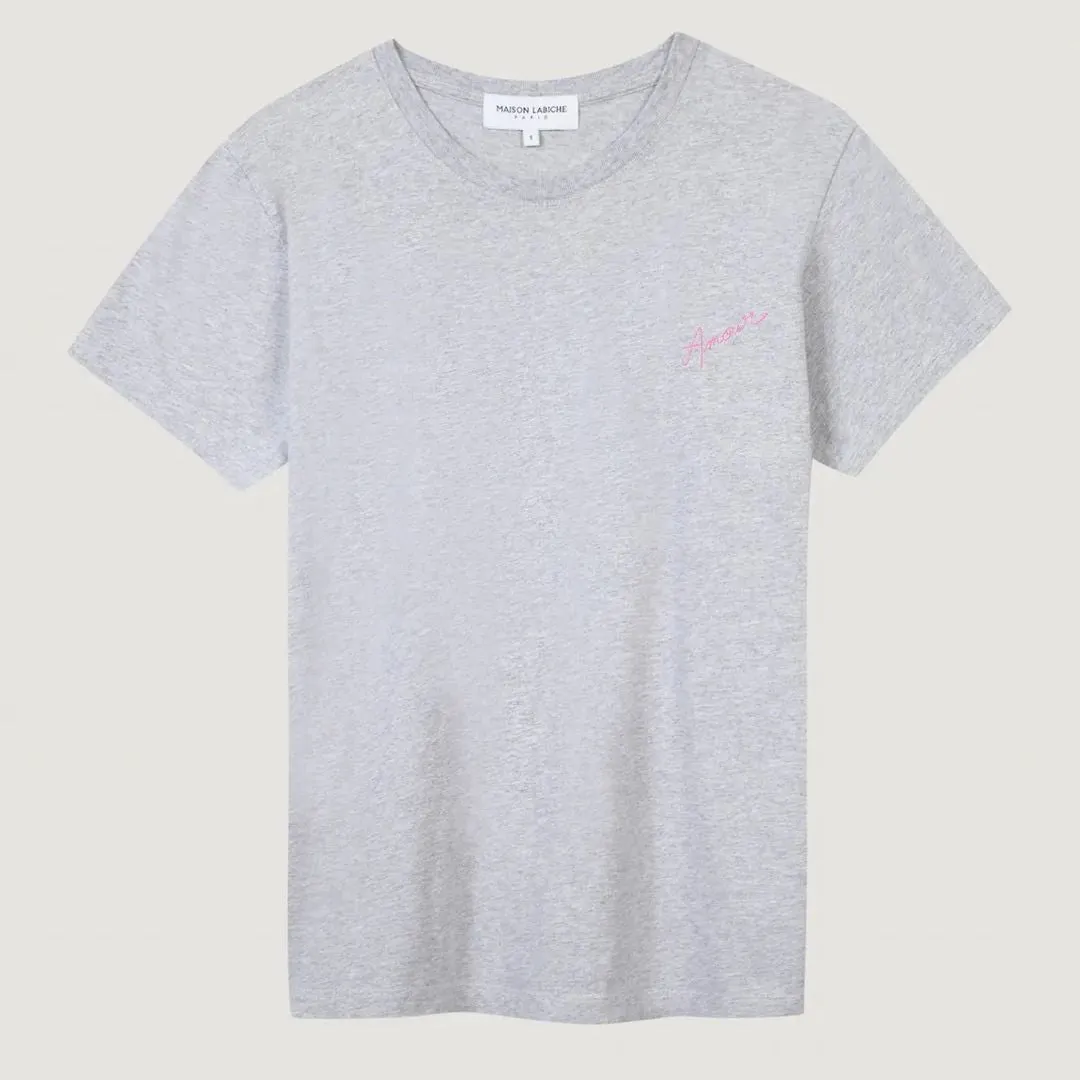 "Amour" Saint Mich T-Shirt (Light Heather Grey)