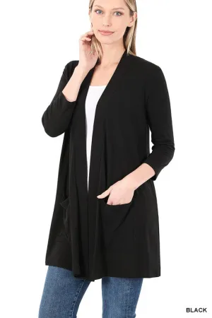 Slouchy Pocket Open Cardigan