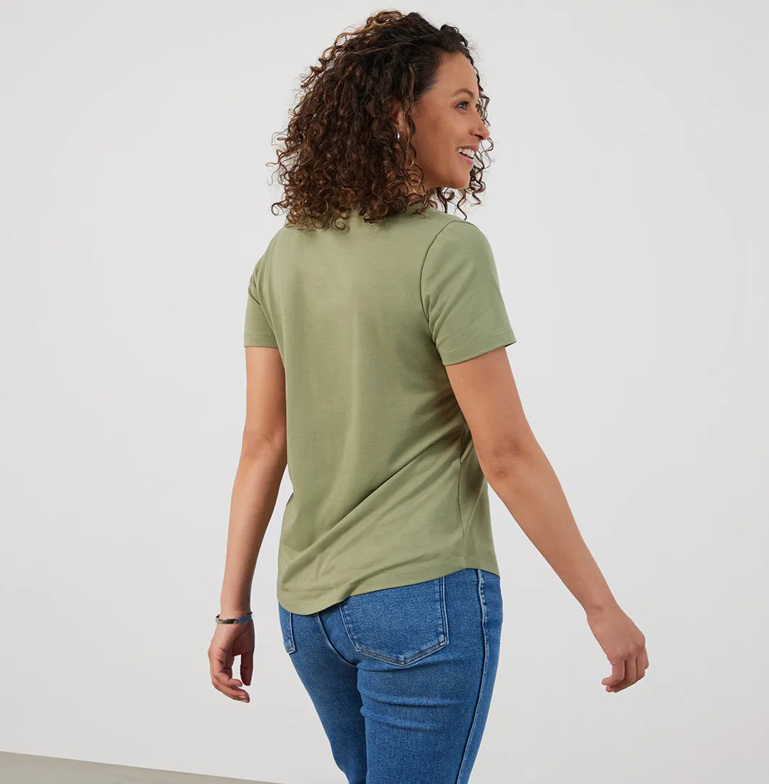 Threshold V-Neck T-Shirt Standard Fit - Sage Green