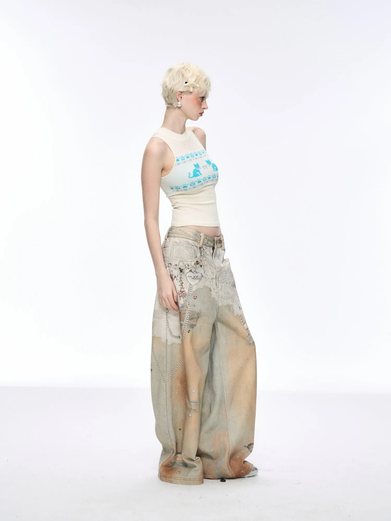 Vintage Lace Graffiti Wide