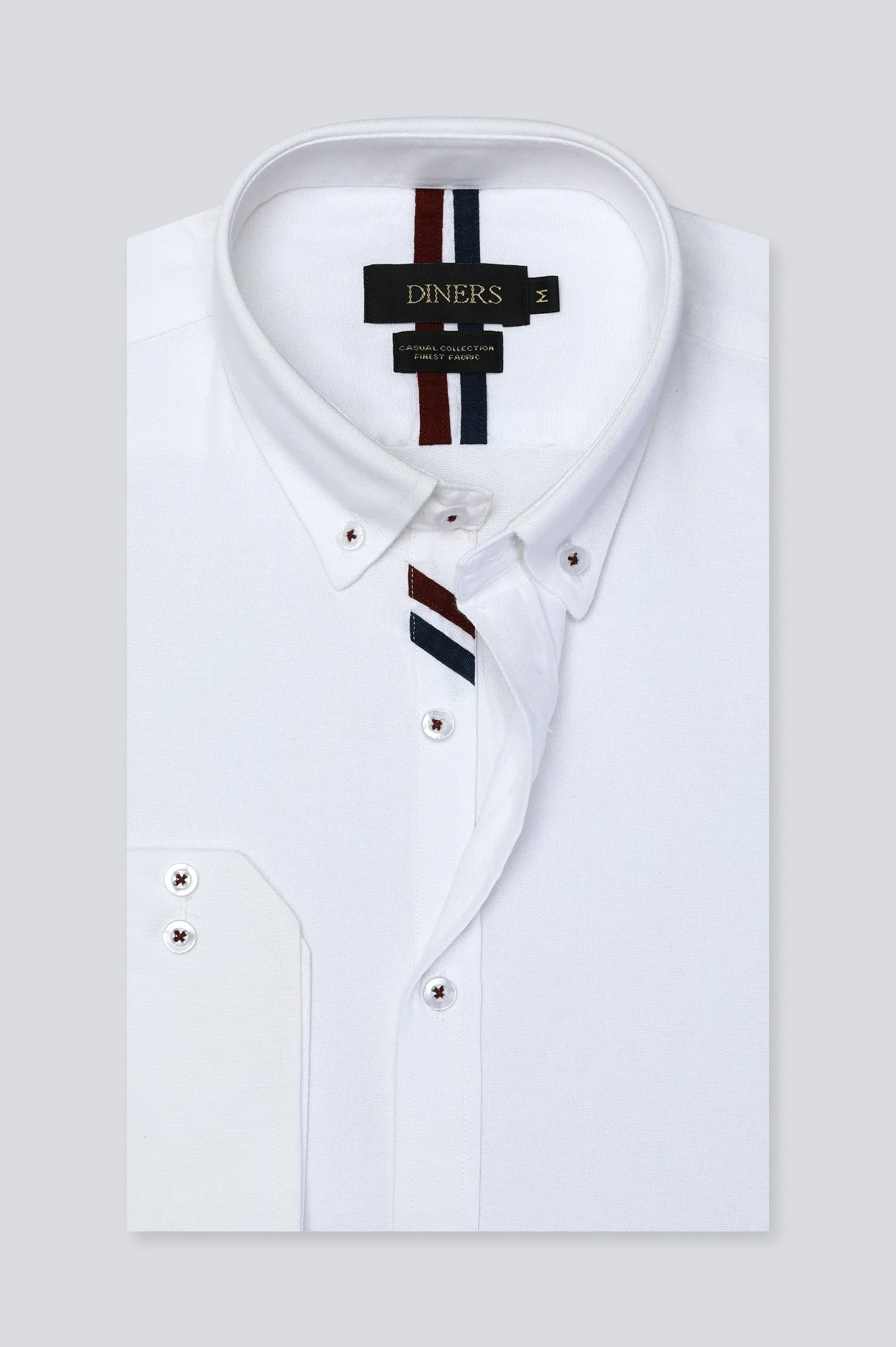 White Plain Casual Shirt